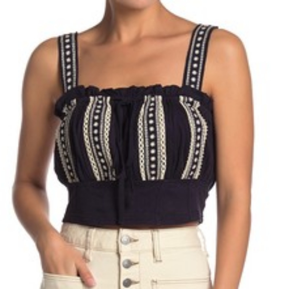 💖2 x $25💖 Free People Navy Combo Top, sz L